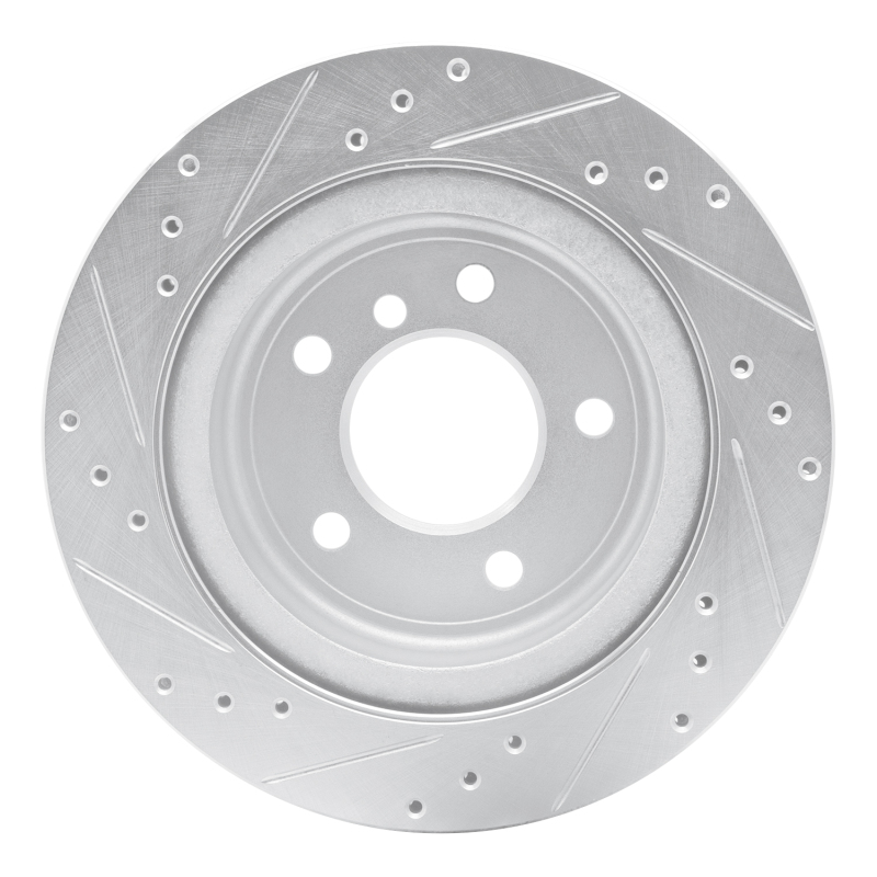 BMW Z4 Brake Rotor (1) - Rear Right - R1 Concepts - Drilled & Slotted - Silver - `09-`16